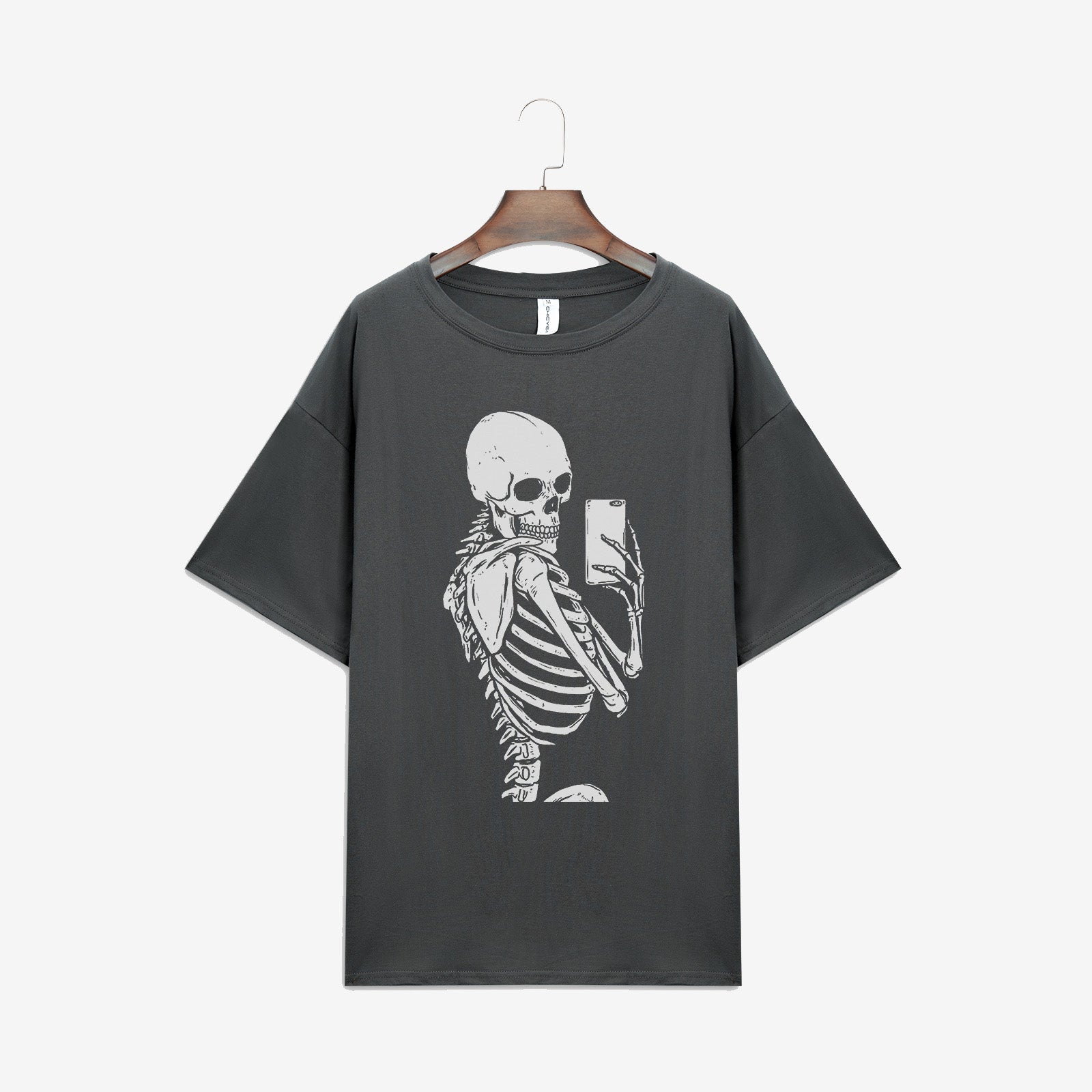 Minnieskull Fashion Skull Print Designer Short Sleeve T-Shirt - chicyea