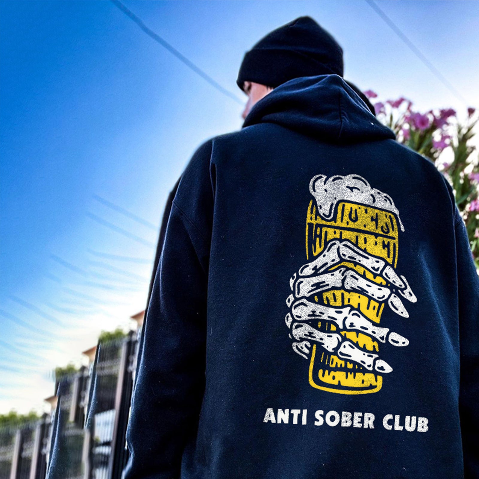 Cloeinc Anti Sober Club Men Hoodie - chicyea